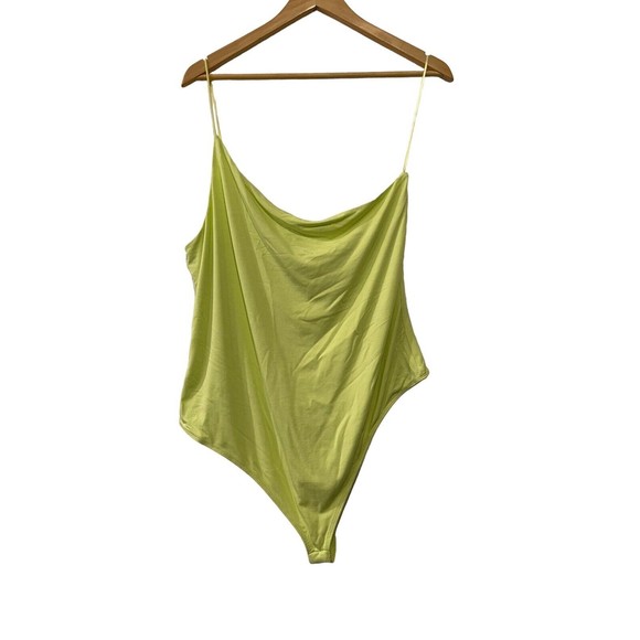 Good American Good Touch One Shoulder Bodysuit Size 6 Color Key Lime001 NWT - Picture 9 of 11